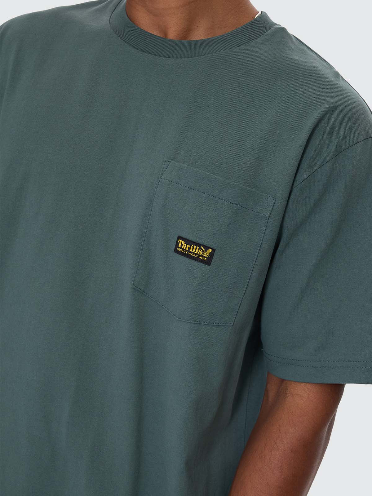 Thrills Union Oversize Pocket Tee - Sea Pine XS
