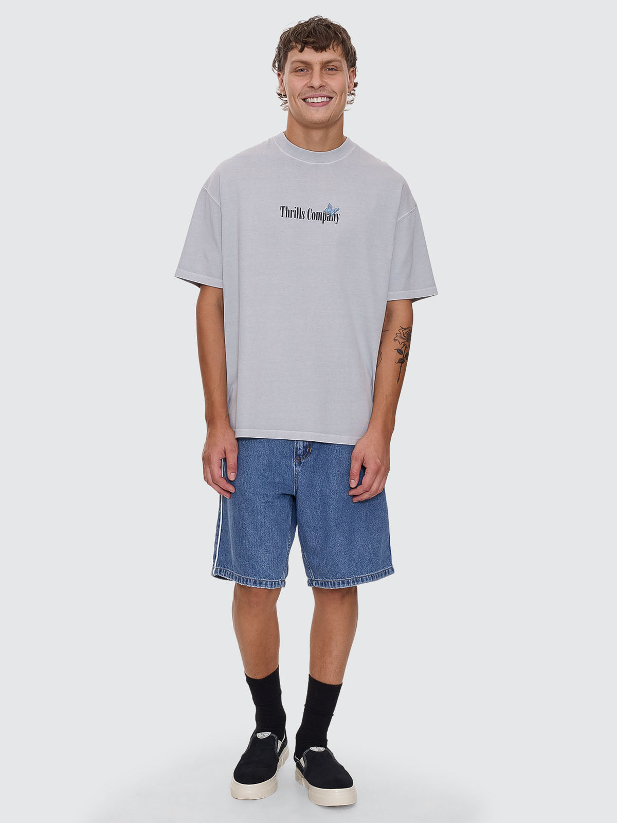 Adapt Box Fit Oversize Tee - Glacier Grey