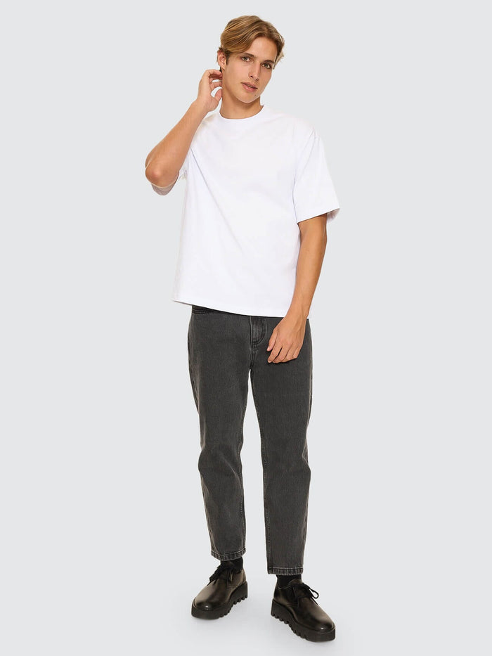 Thrills Military Box Fit Oversized Cropped Tee - White