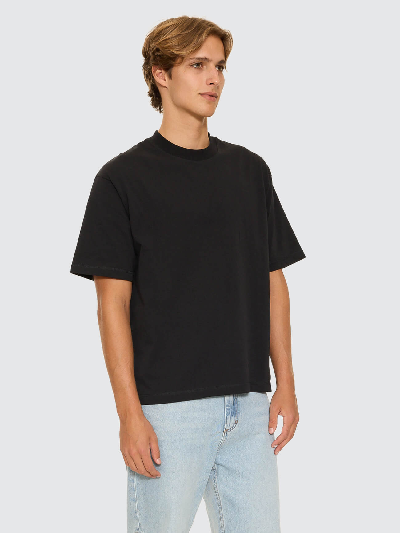 Thrills Military Box Fit Oversized Cropped Tee - Black XS