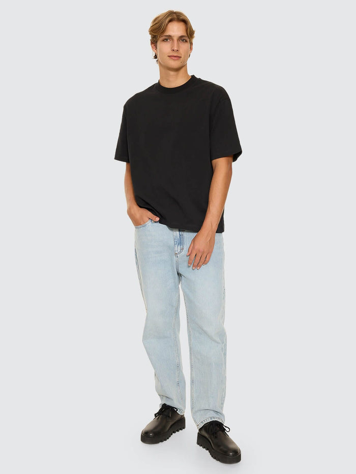 Thrills Military Box Fit Oversized Cropped Tee - Black XS