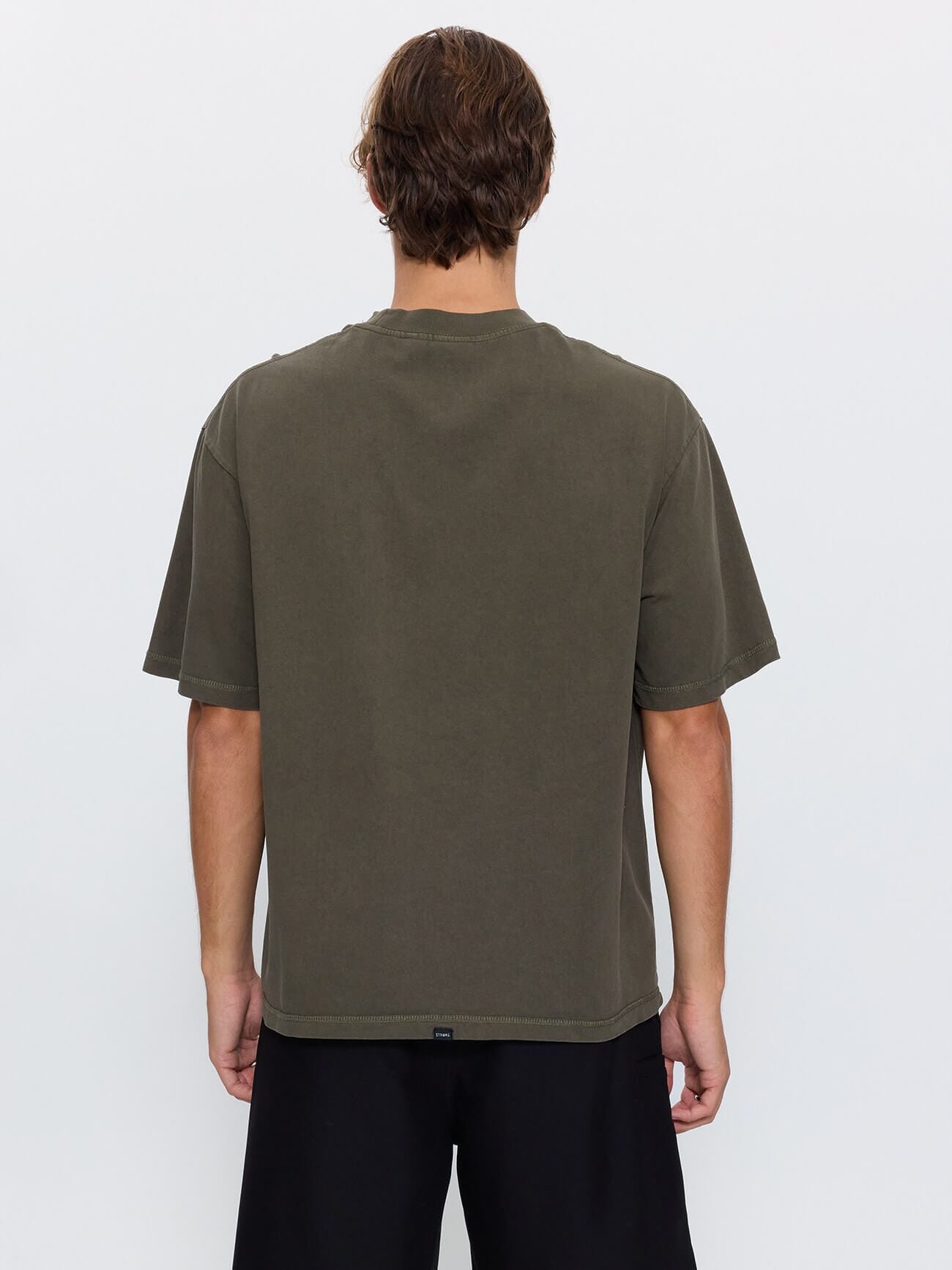 Thrills Military Box Fit Oversized Cropped Tee - Grape Leaf XS