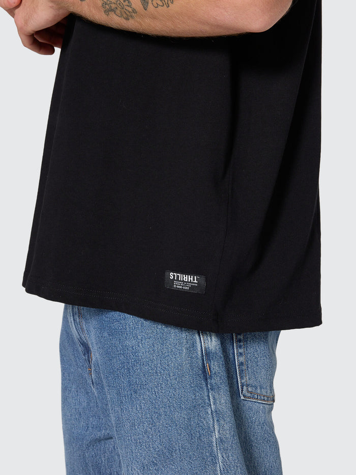 Thrills Service Box Fit Oversize Tee - Black XS