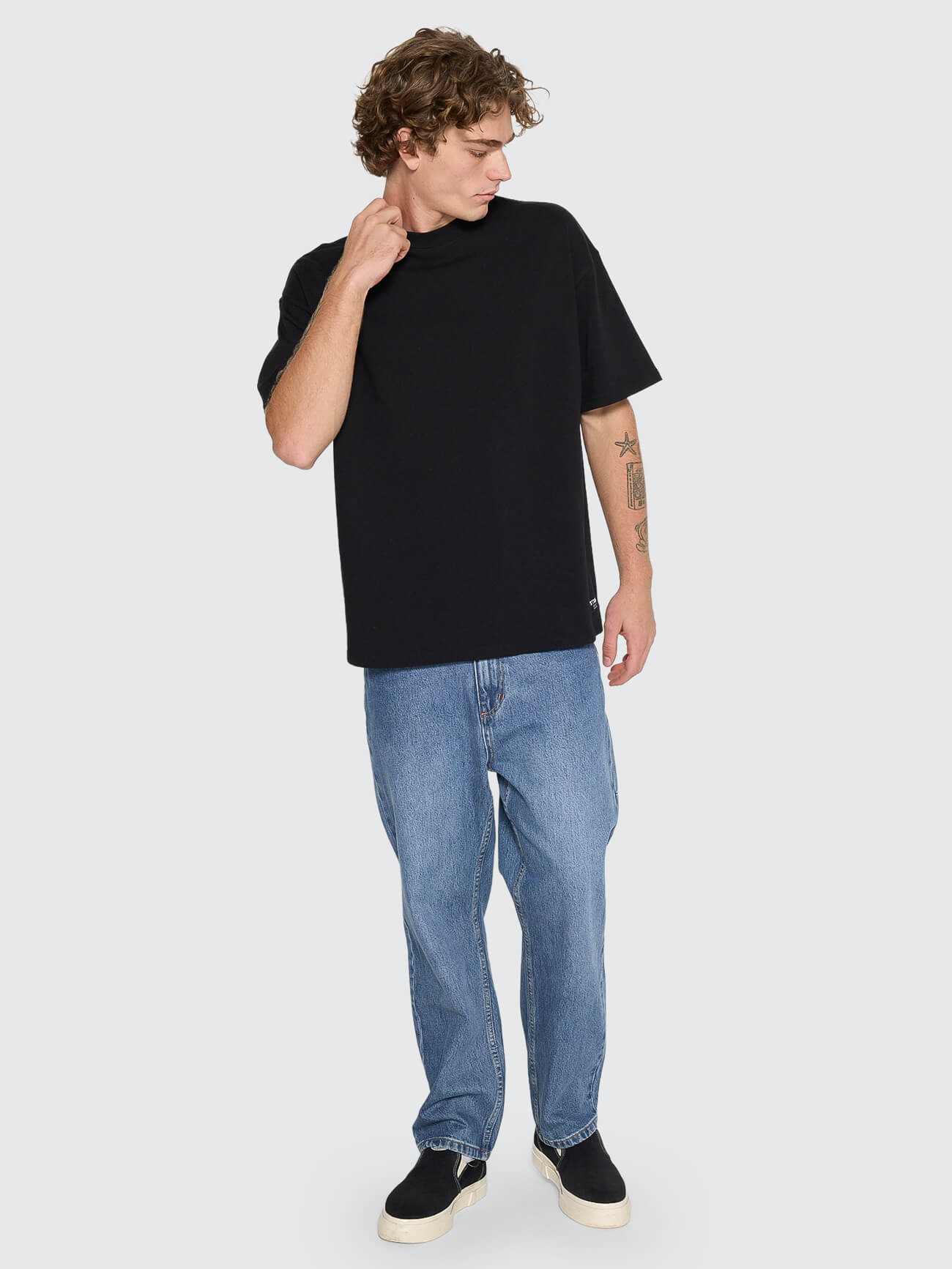 Thrills Service Box Fit Oversize Tee - Black XS