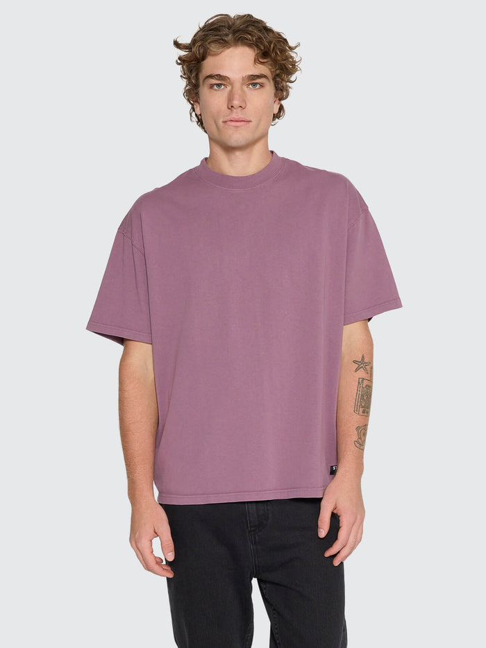 Thrills Service Box Fit Oversize Tee - Vintage Mauve XS