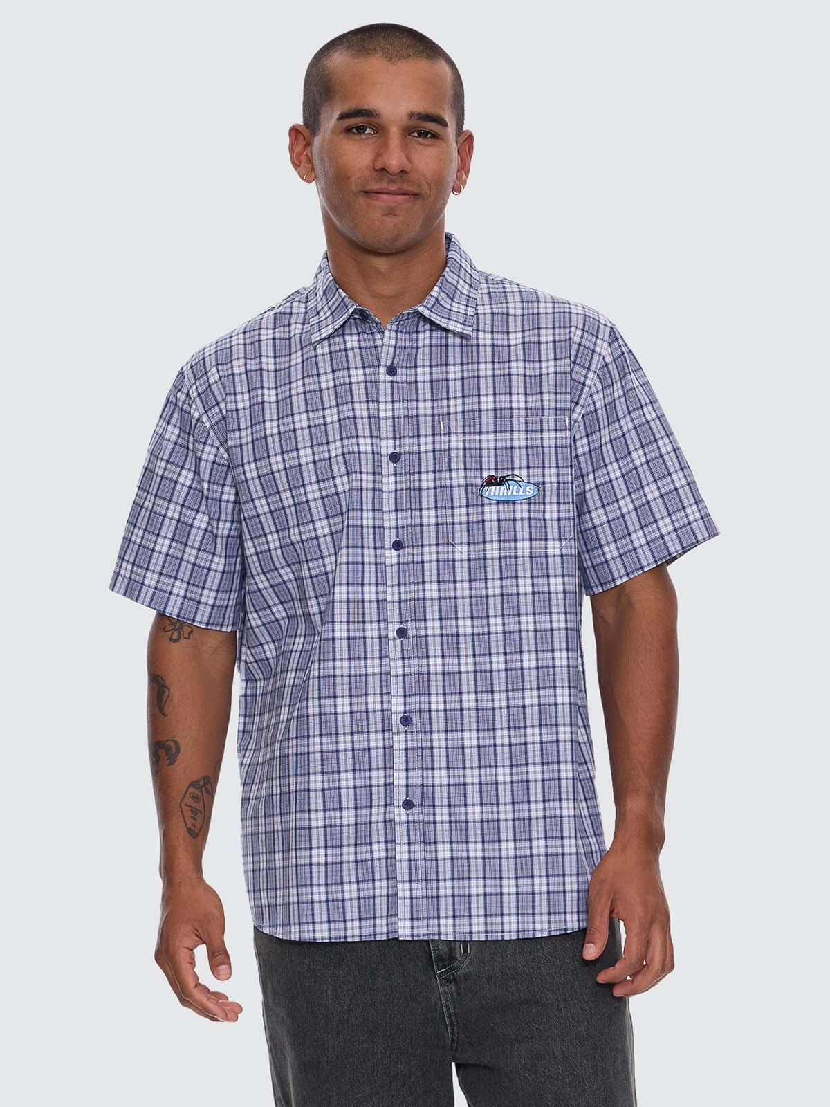 Trust In Us Short Sleeve Shirt - Twilight Blue