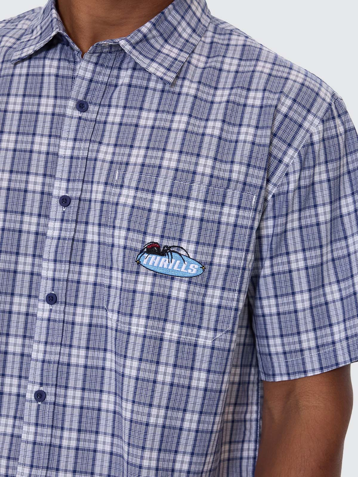 Trust In Us Short Sleeve Shirt - Twilight Blue XS