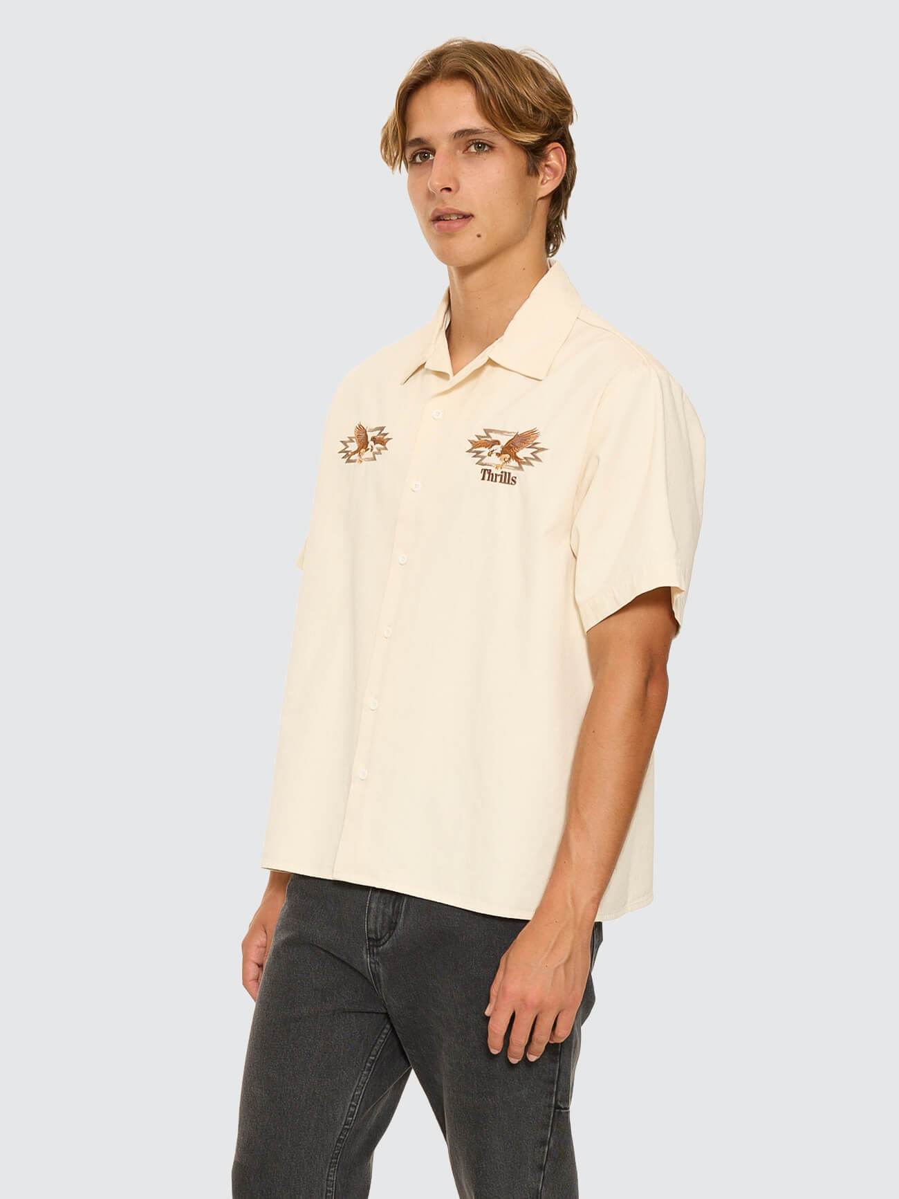 1st Grade Service Short Sleeve Work Shirt - Unbleached