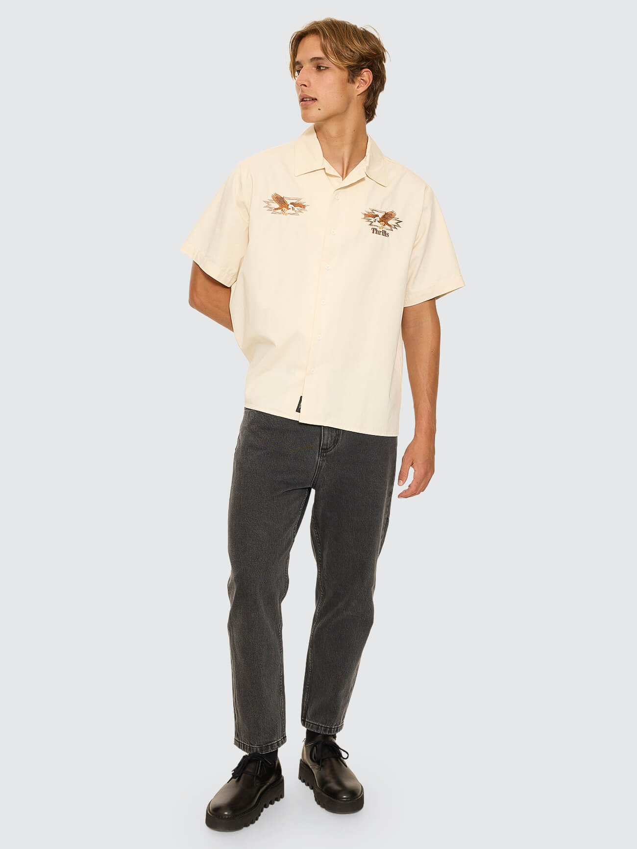 1st Grade Service Short Sleeve Work Shirt - Unbleached