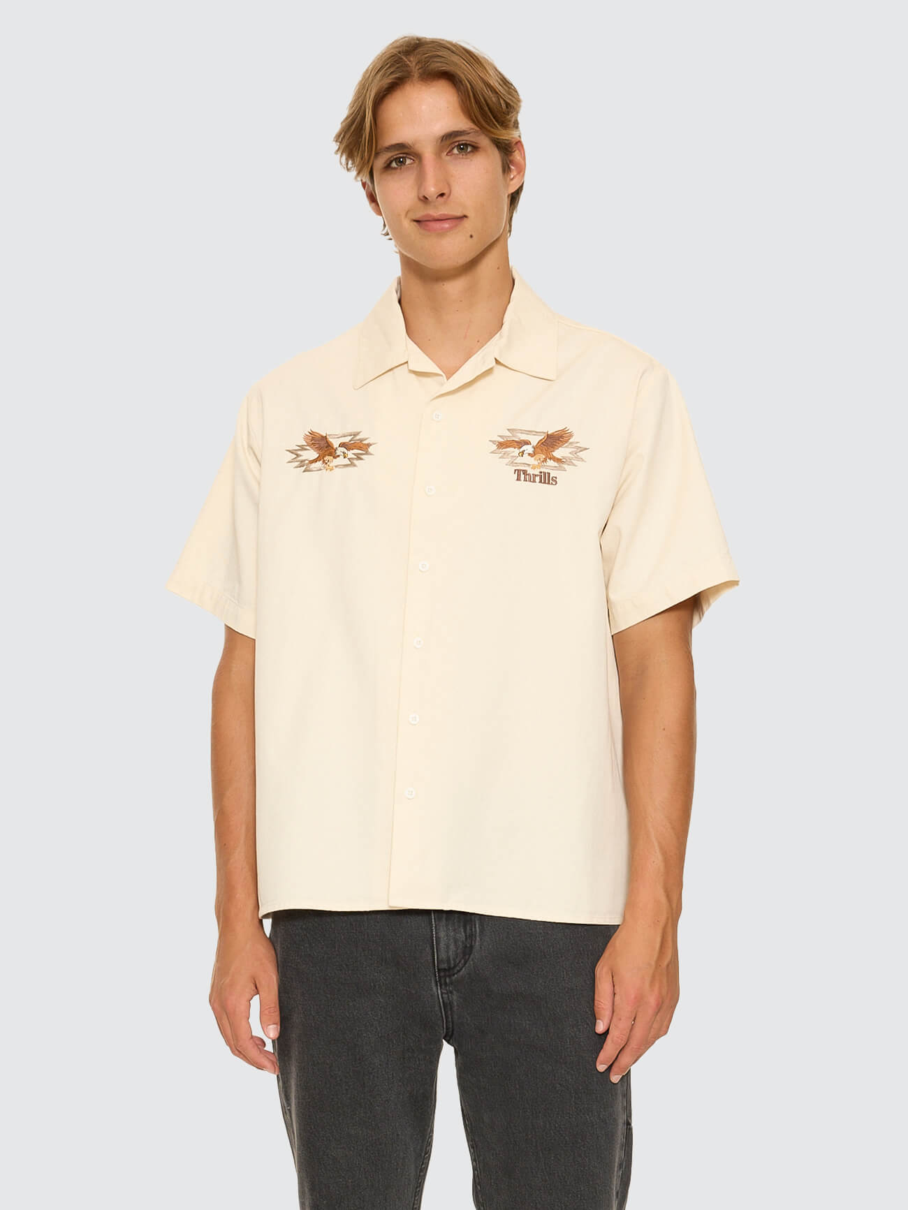 1st Grade Service Short Sleeve Work Shirt - Unbleached