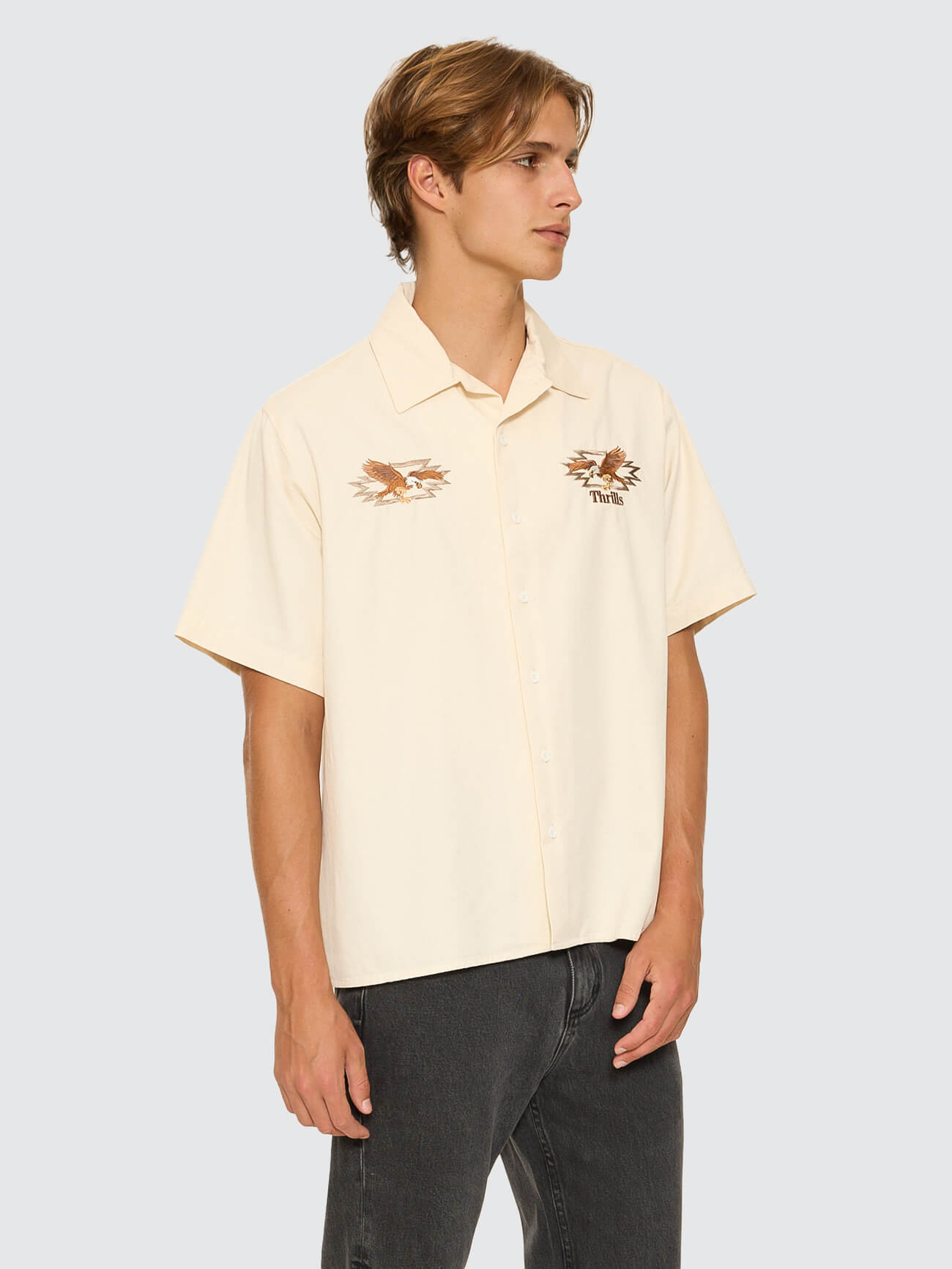1st Grade Service Short Sleeve Work Shirt - Unbleached