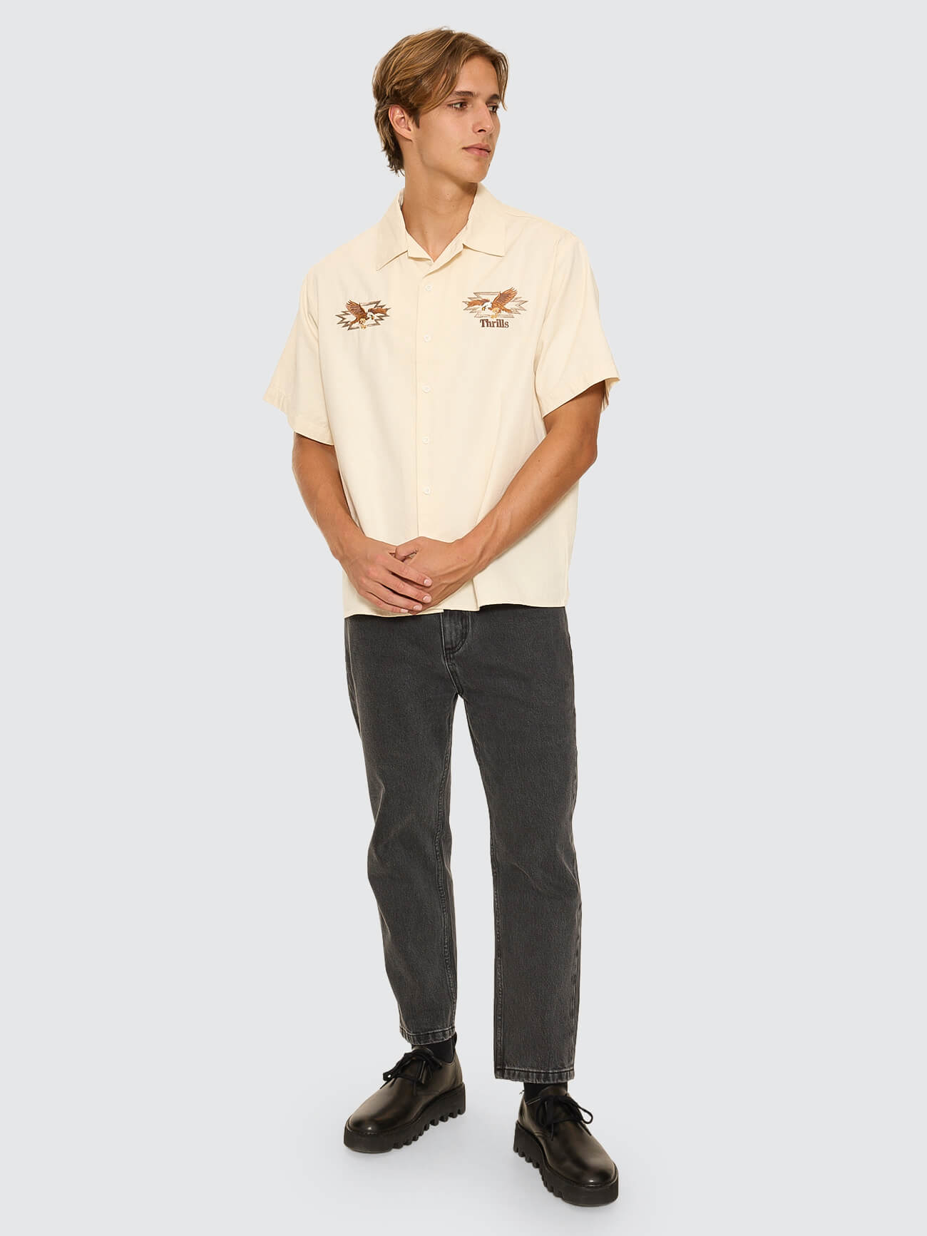 1st Grade Service Short Sleeve Work Shirt - Unbleached