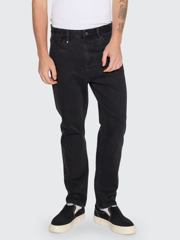 Unchopped Denim Jean - Aged Black 26