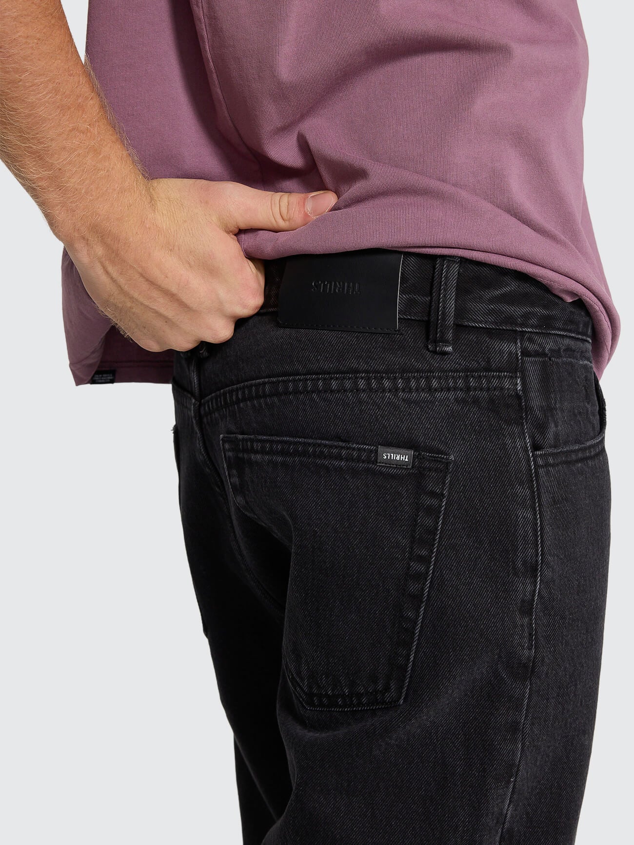 Unchopped Denim Jean - Aged Black 26