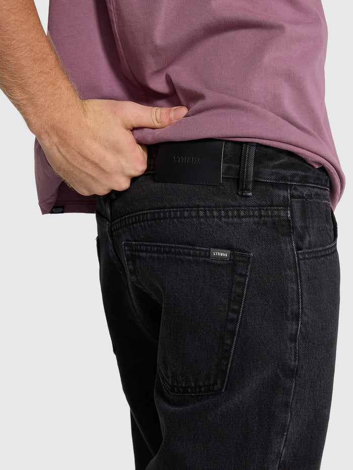 Unchopped Denim Jean - Aged Black 26