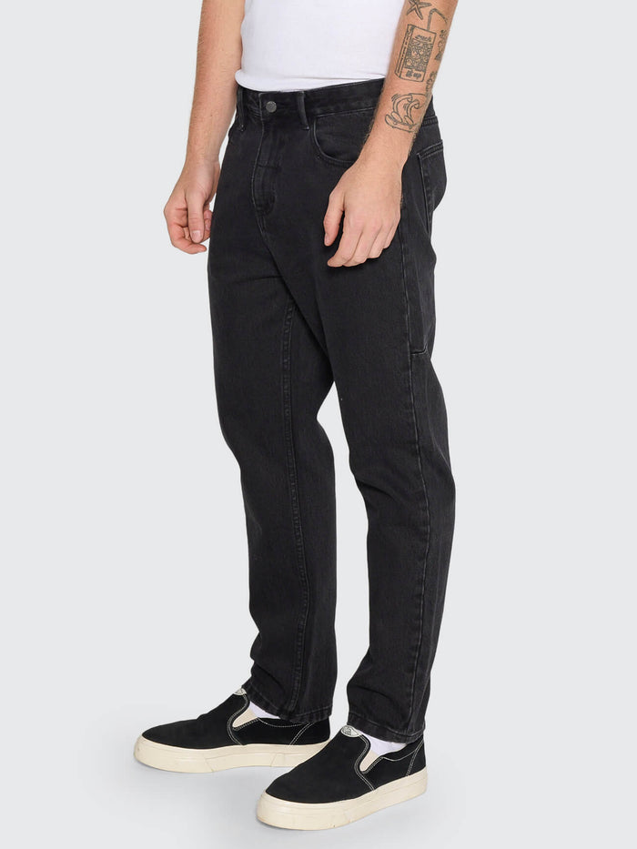 Unchopped Denim Jean - Aged Black 26