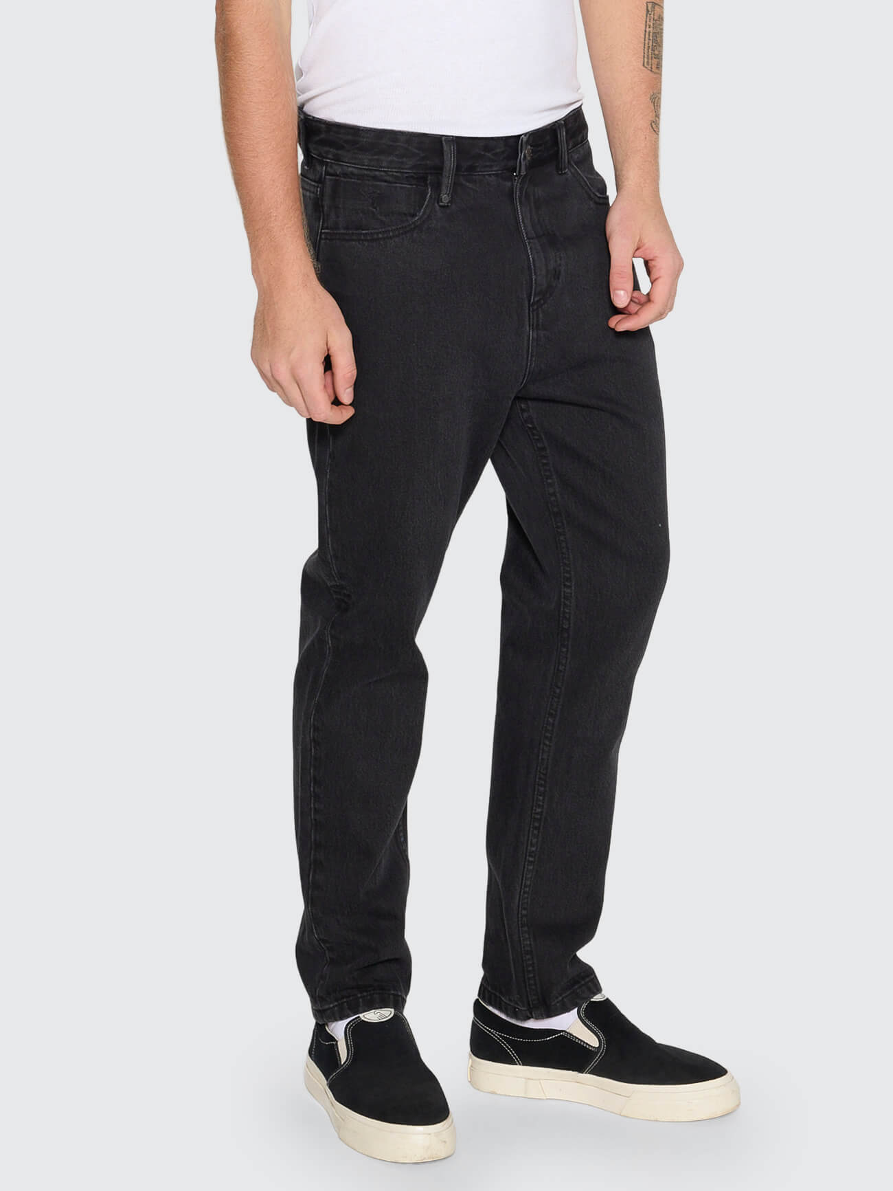 Unchopped Denim Jean - Aged Black 26