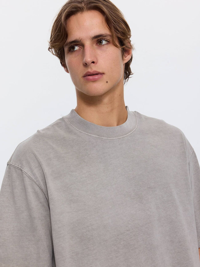 Thrills Military Oversize Box Crop Tee - Fog XS