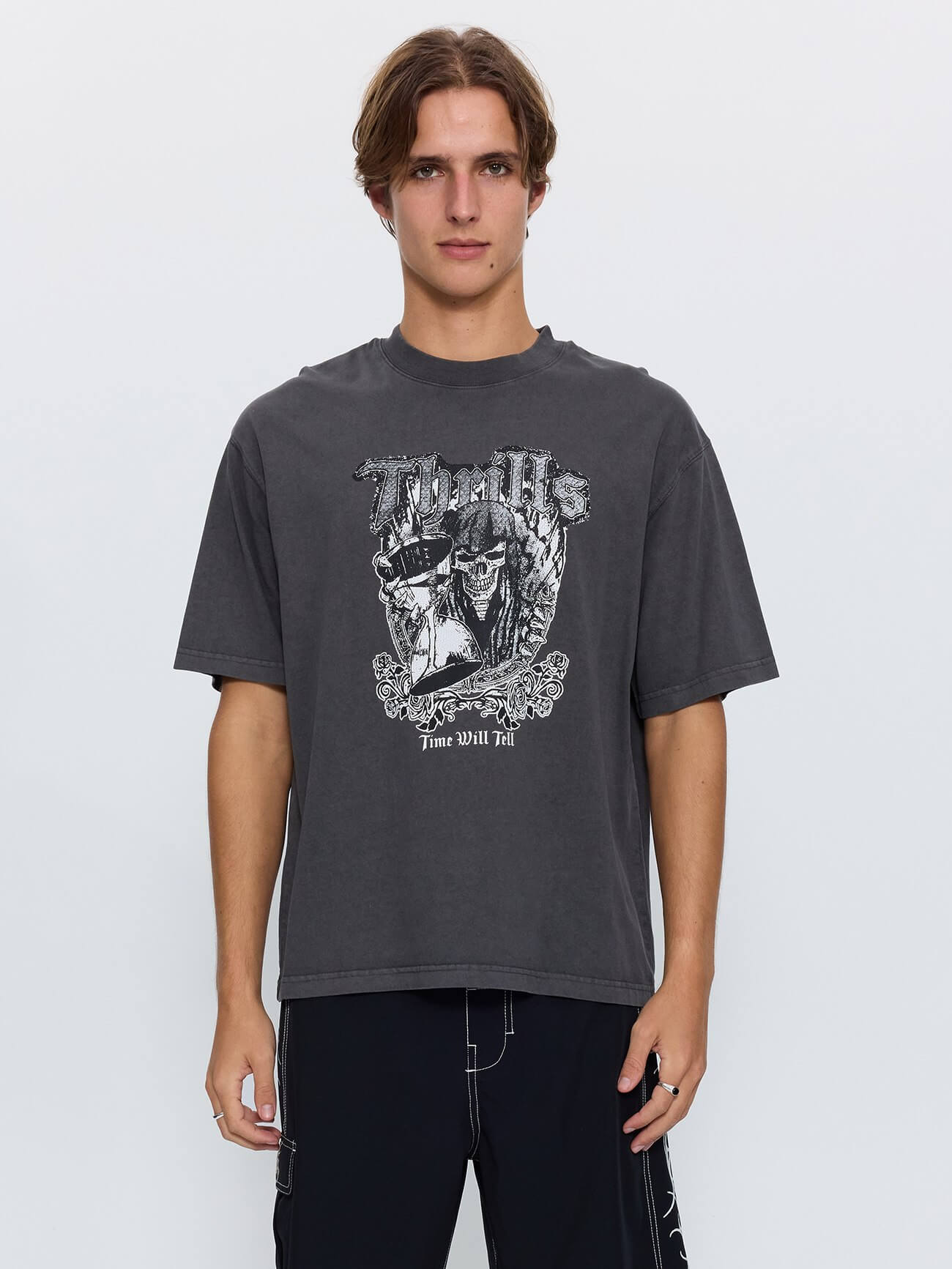 Times Been Told Box Crop Tee - Merch Black XS