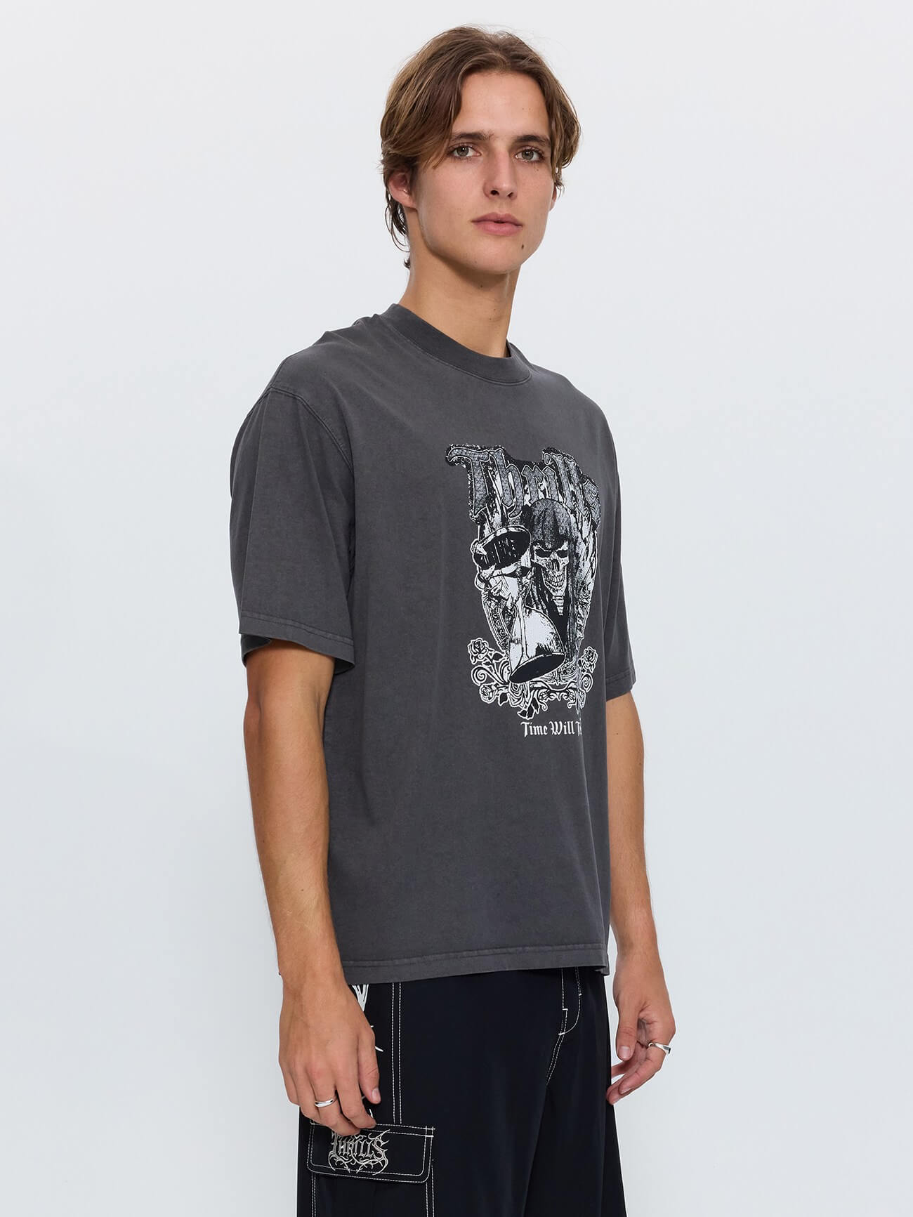 Times Been Told Box Crop Tee - Merch Black XS