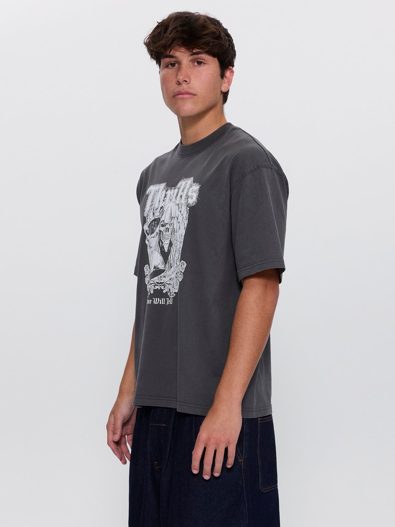 Times Been Told Box Crop Tee - Merch Black XS