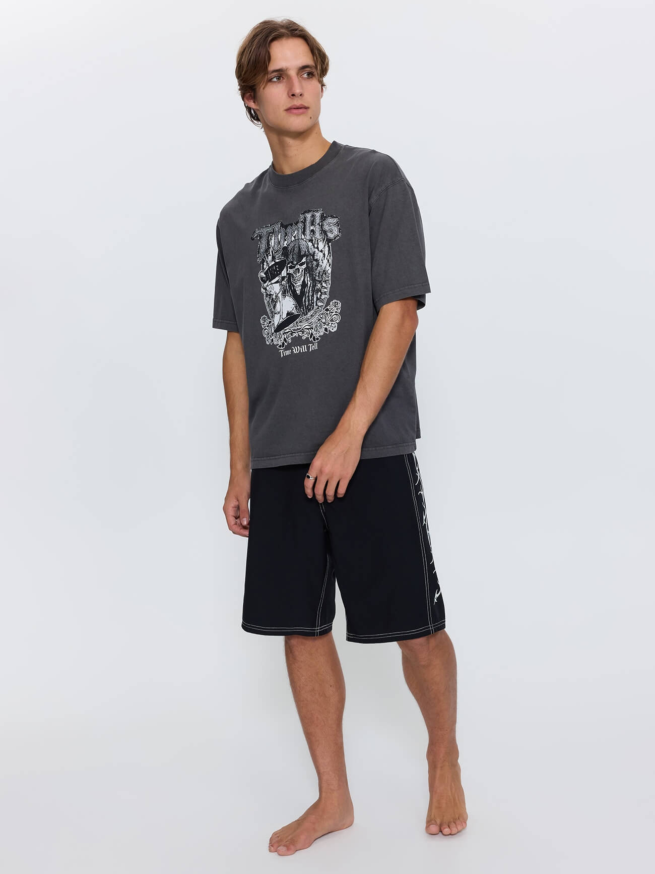 Times Been Told Box Crop Tee - Merch Black XS