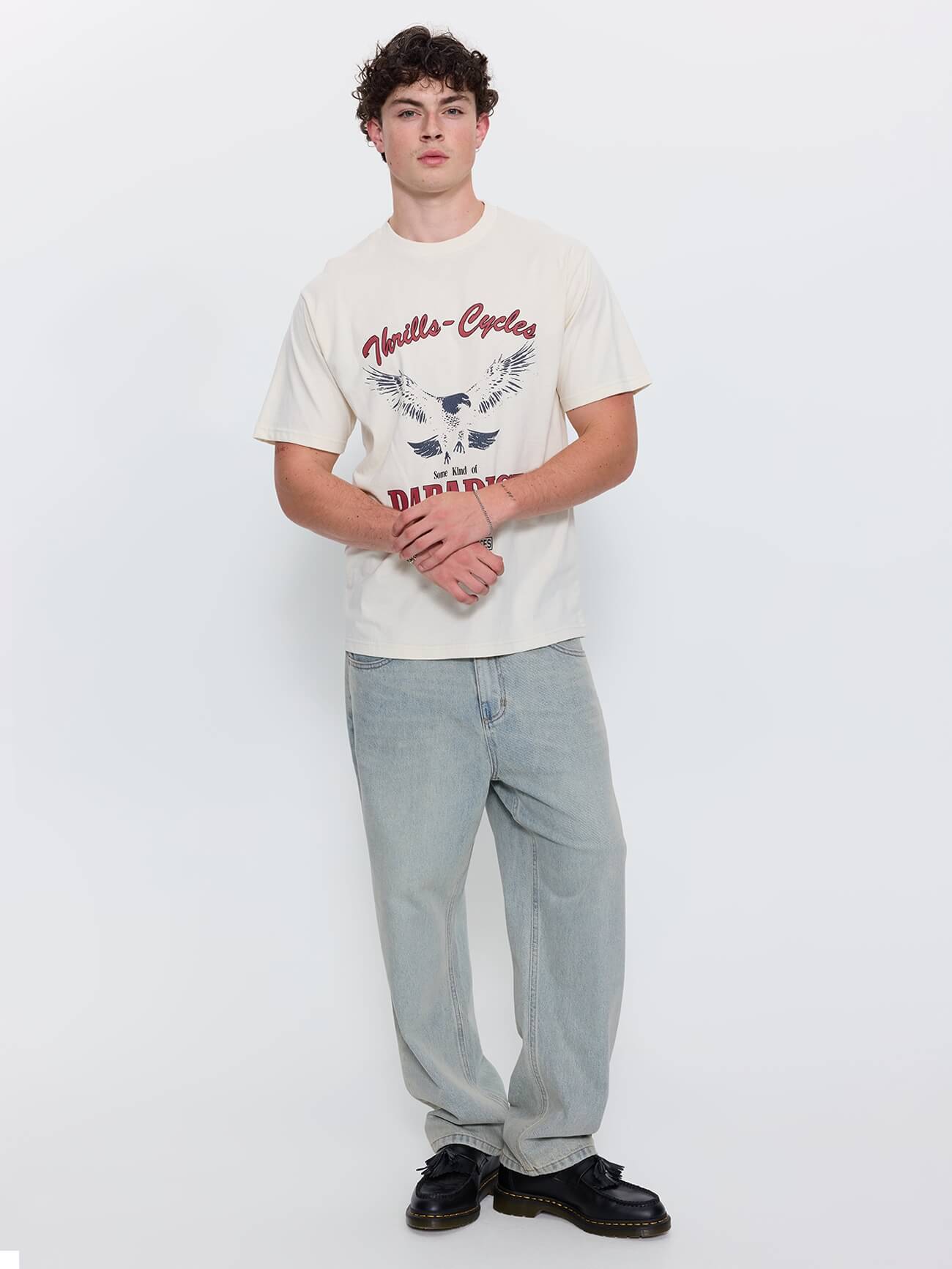 Get the Horns Merch Fit Tee - Heritage White XS