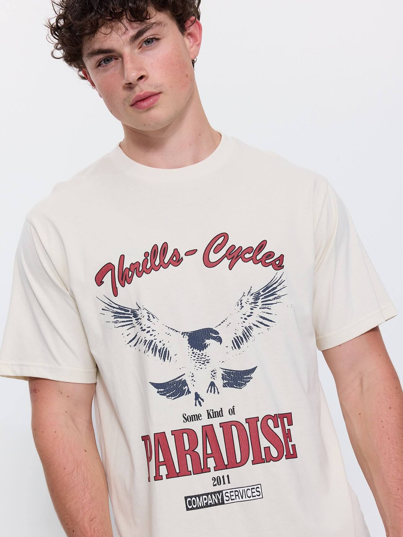 Get the Horns Merch Fit Tee - Heritage White XS