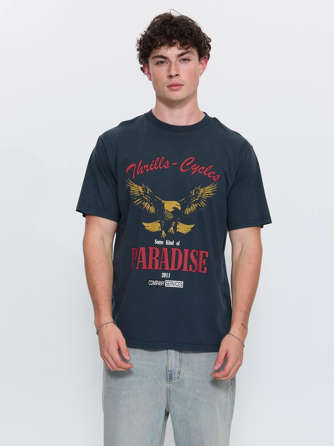 Get the Horns Merch Fit Tee - Petrol XS