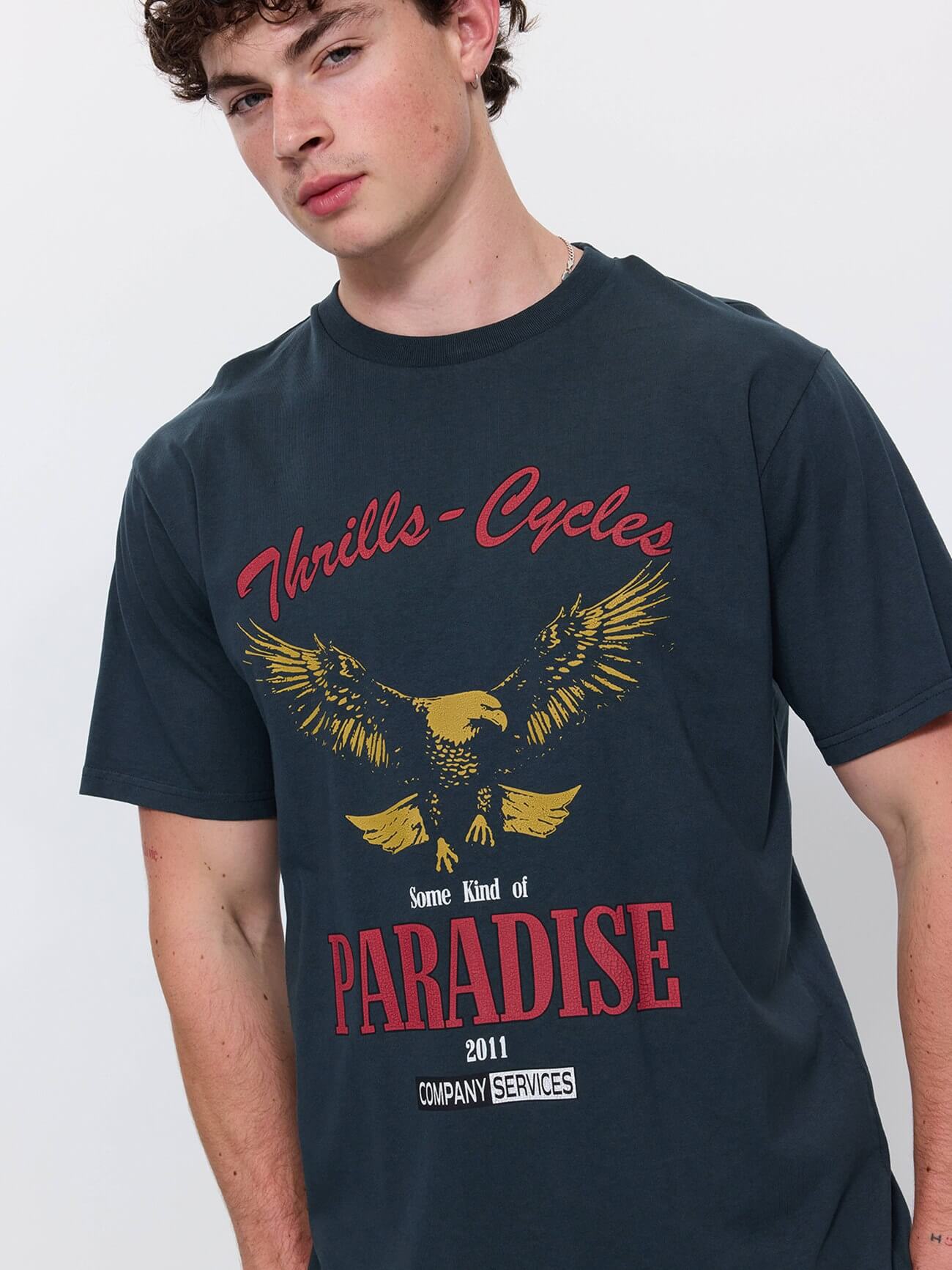 Get the Horns Merch Fit Tee - Petrol XS