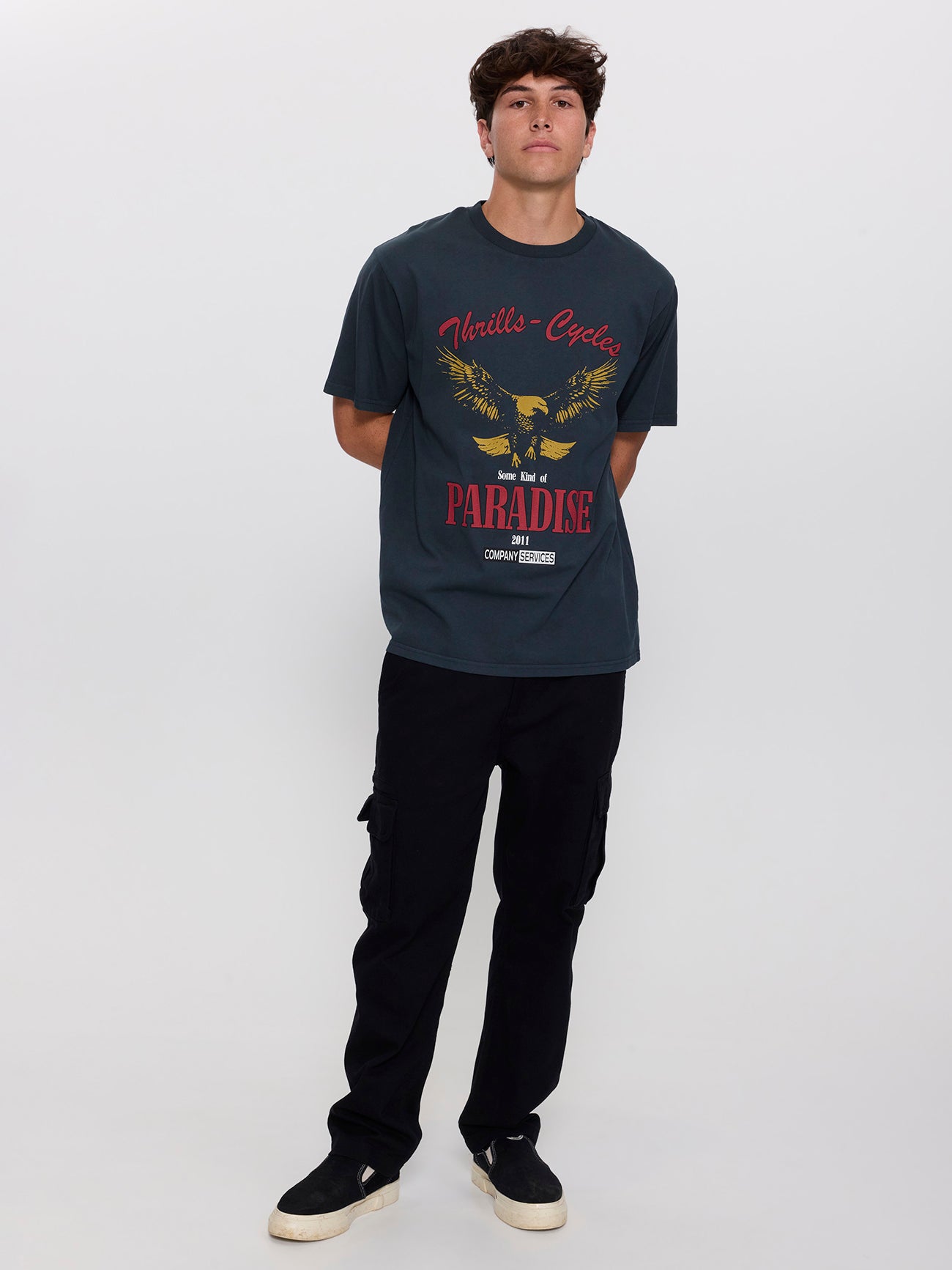 Get the Horns Merch Fit Tee - Petrol XS