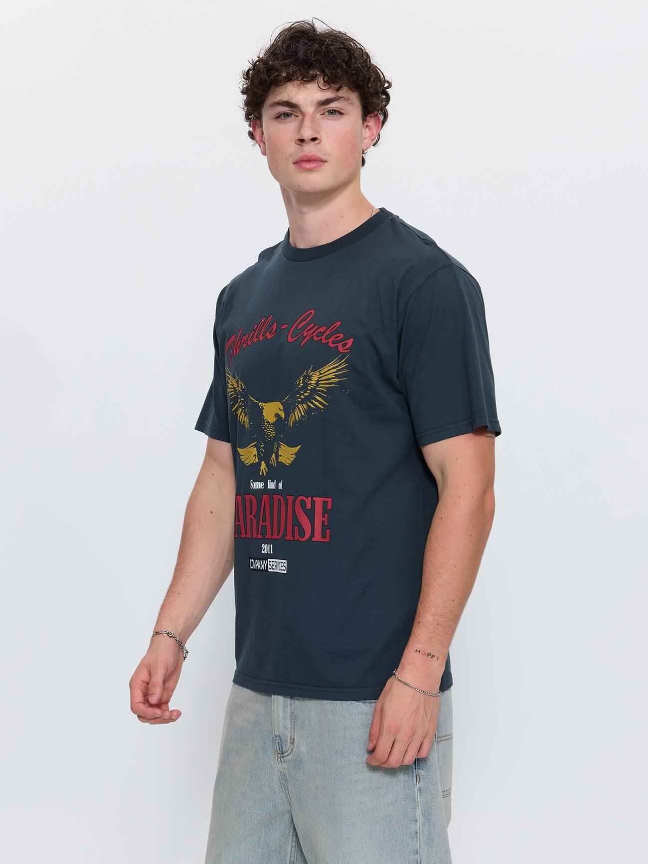 Get the Horns Merch Fit Tee - Petrol XS