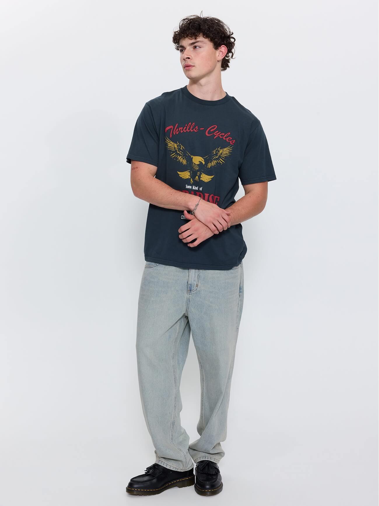 Get the Horns Merch Fit Tee - Petrol XS
