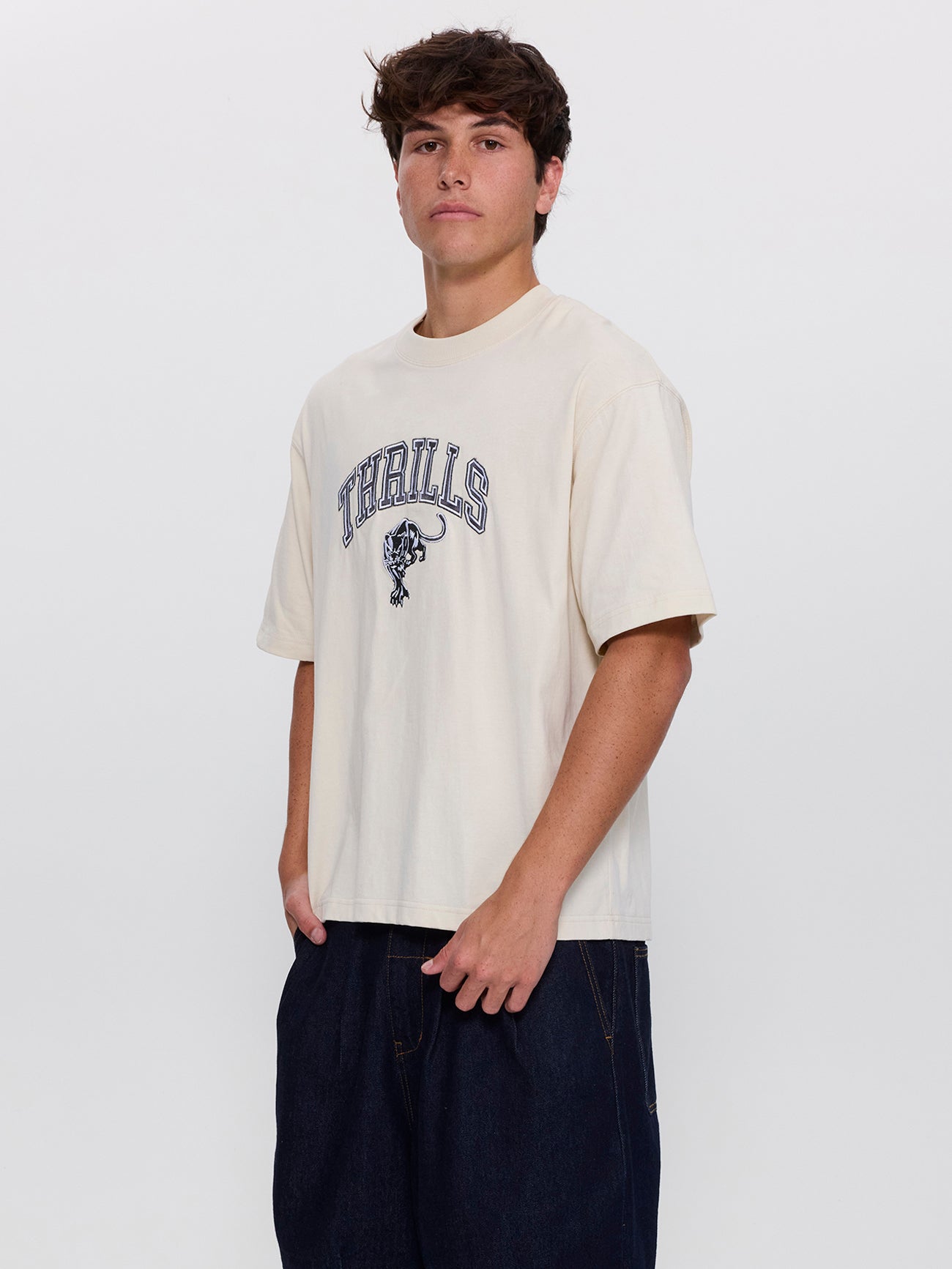 Get The Horns Square Tee - Heritage White 4