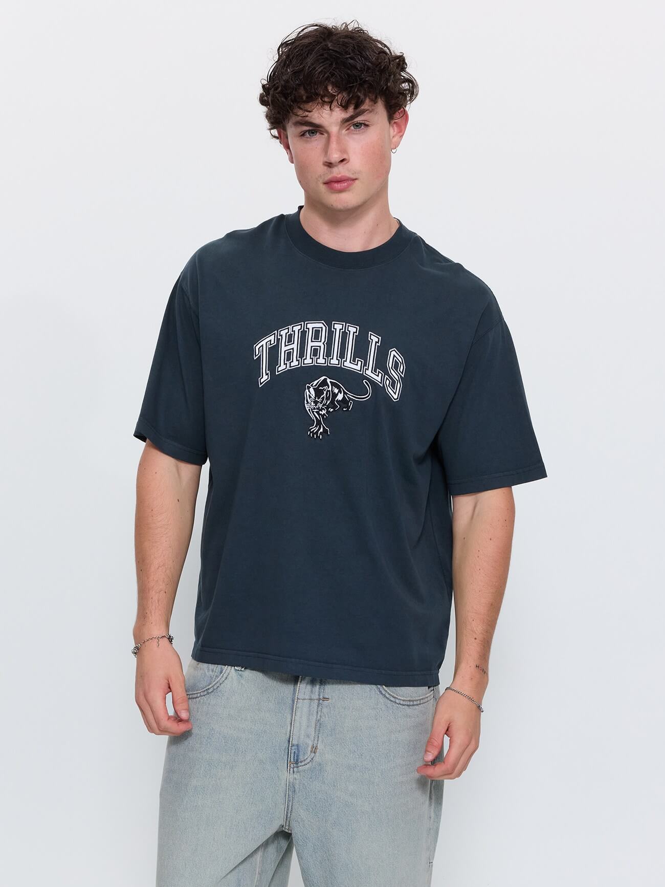 Eye of the Beholder Box Crop Tee - Petrol XS