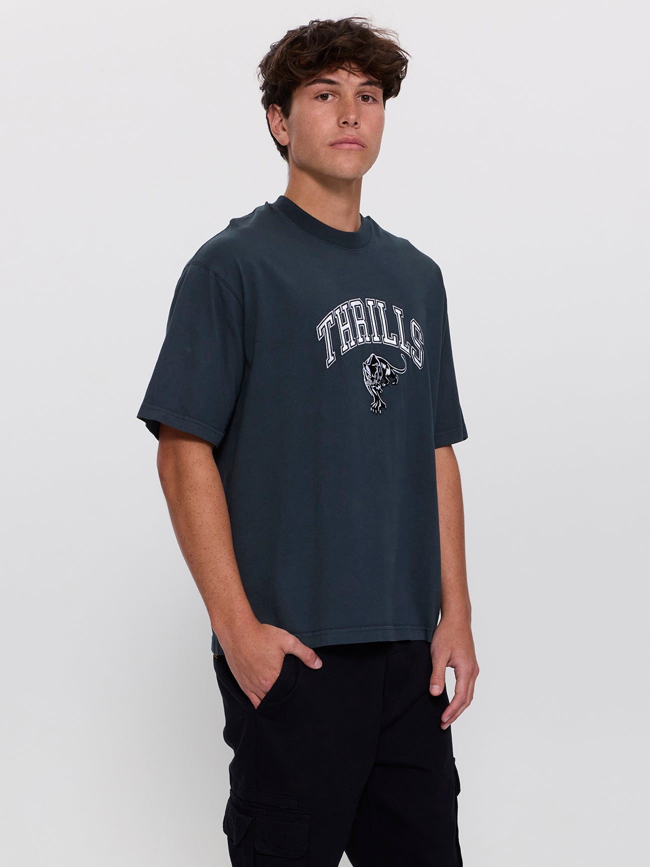 Eye of the Beholder Box Crop Tee - Petrol XS