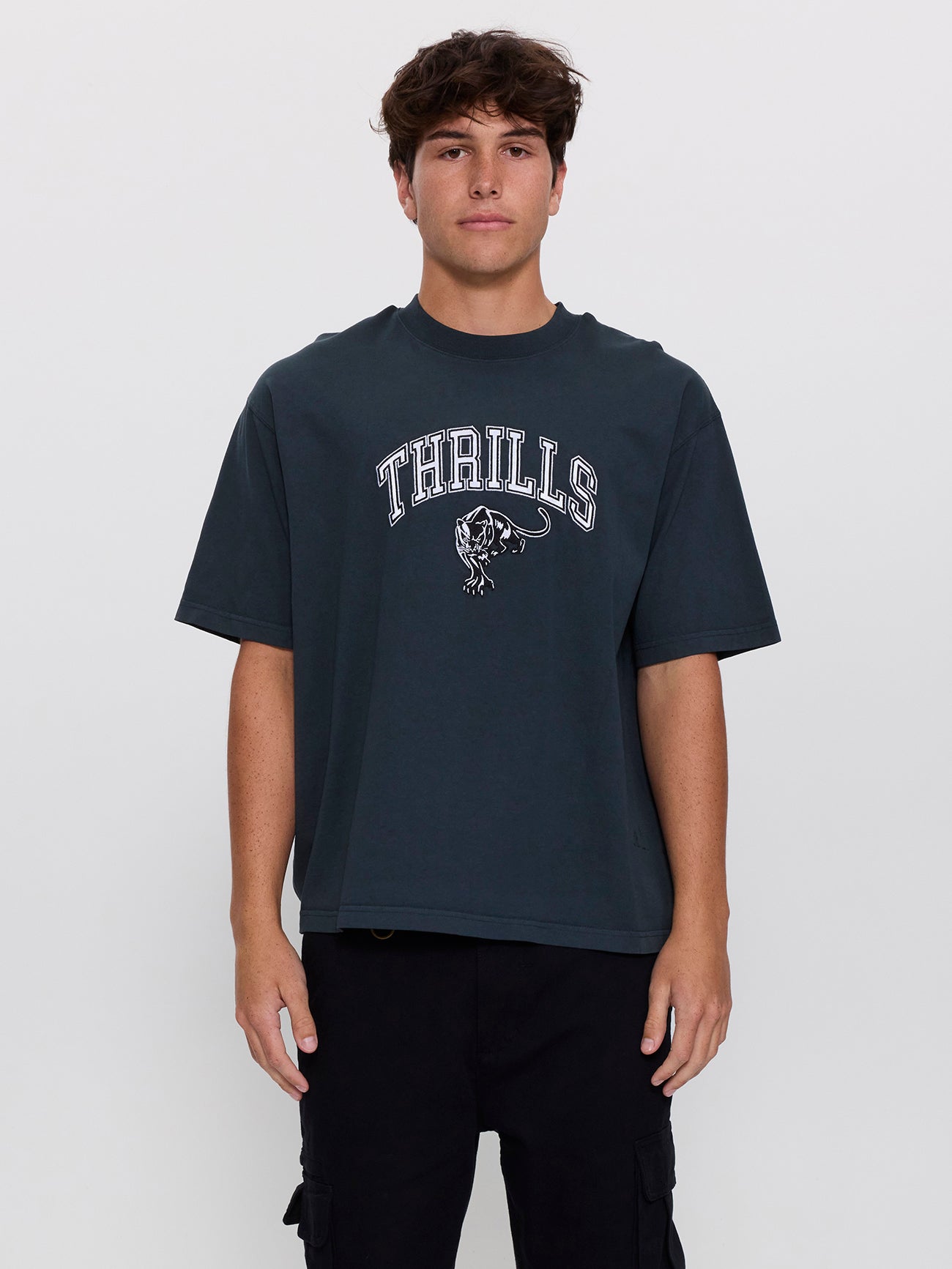 Eye of the Beholder Box Crop Tee - Petrol XS