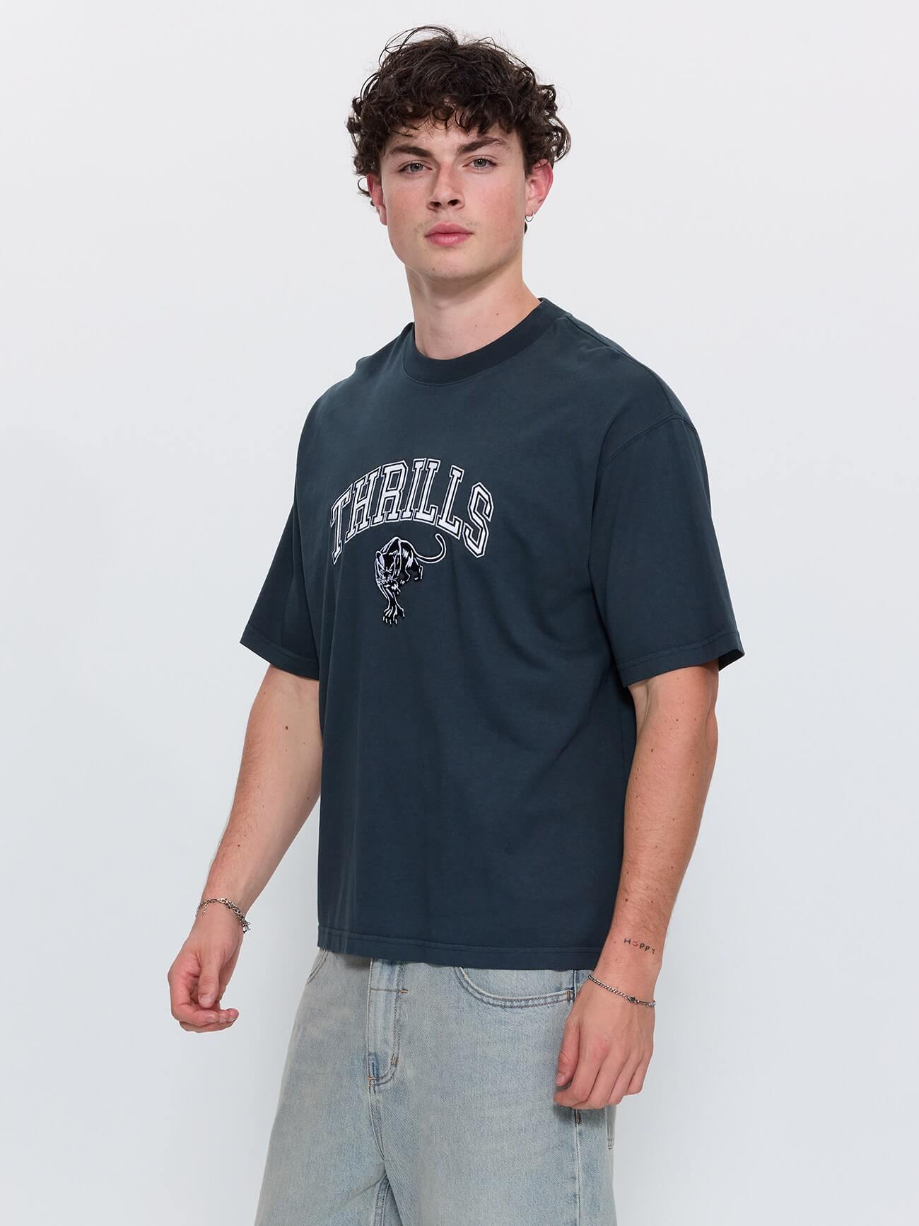 Eye of the Beholder Box Crop Tee - Petrol XS