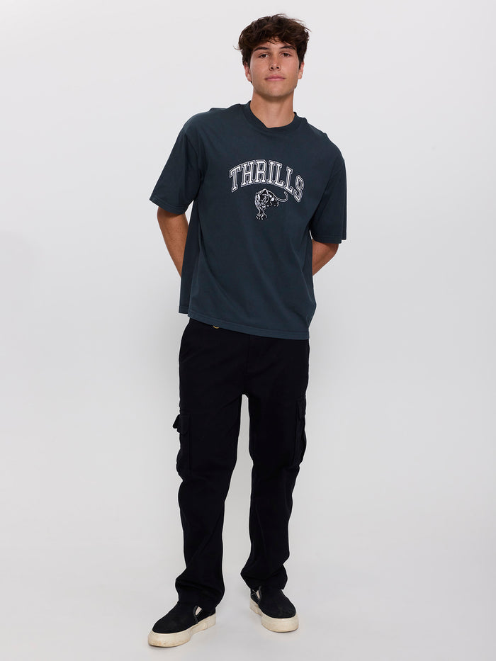 Eye of the Beholder Box Crop Tee - Petrol XS
