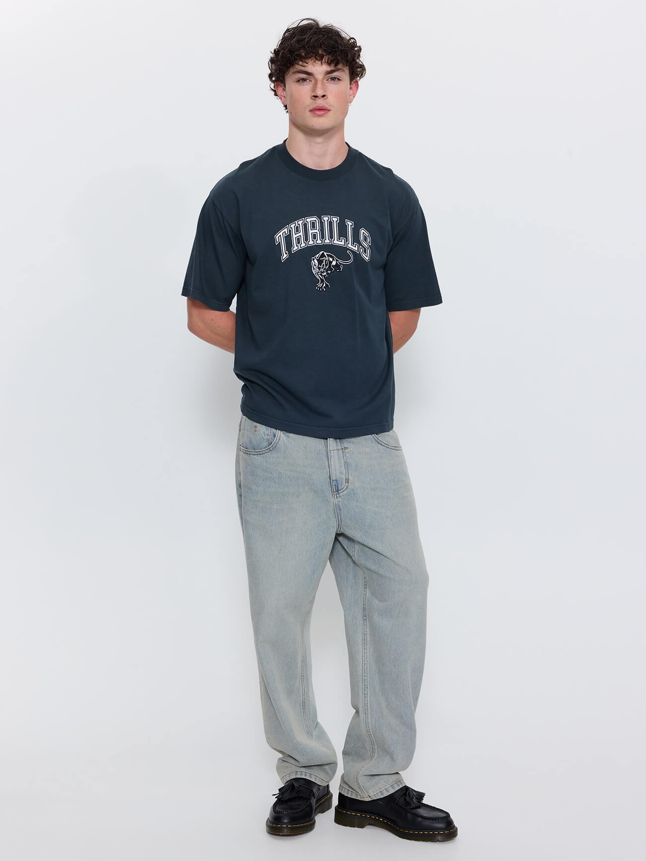 Eye of the Beholder Box Crop Tee - Petrol XS