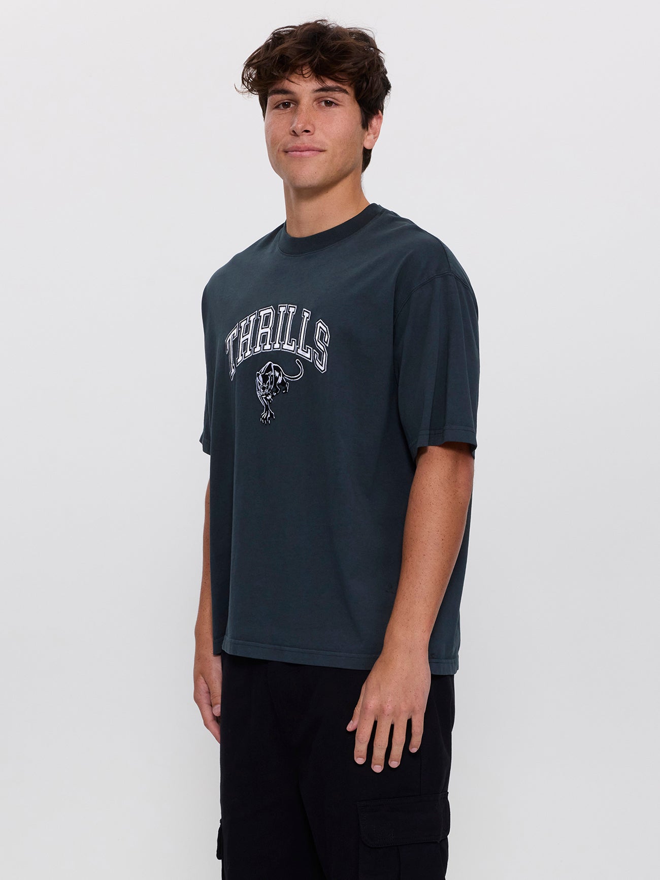 Eye of the Beholder Box Crop Tee - Petrol XS