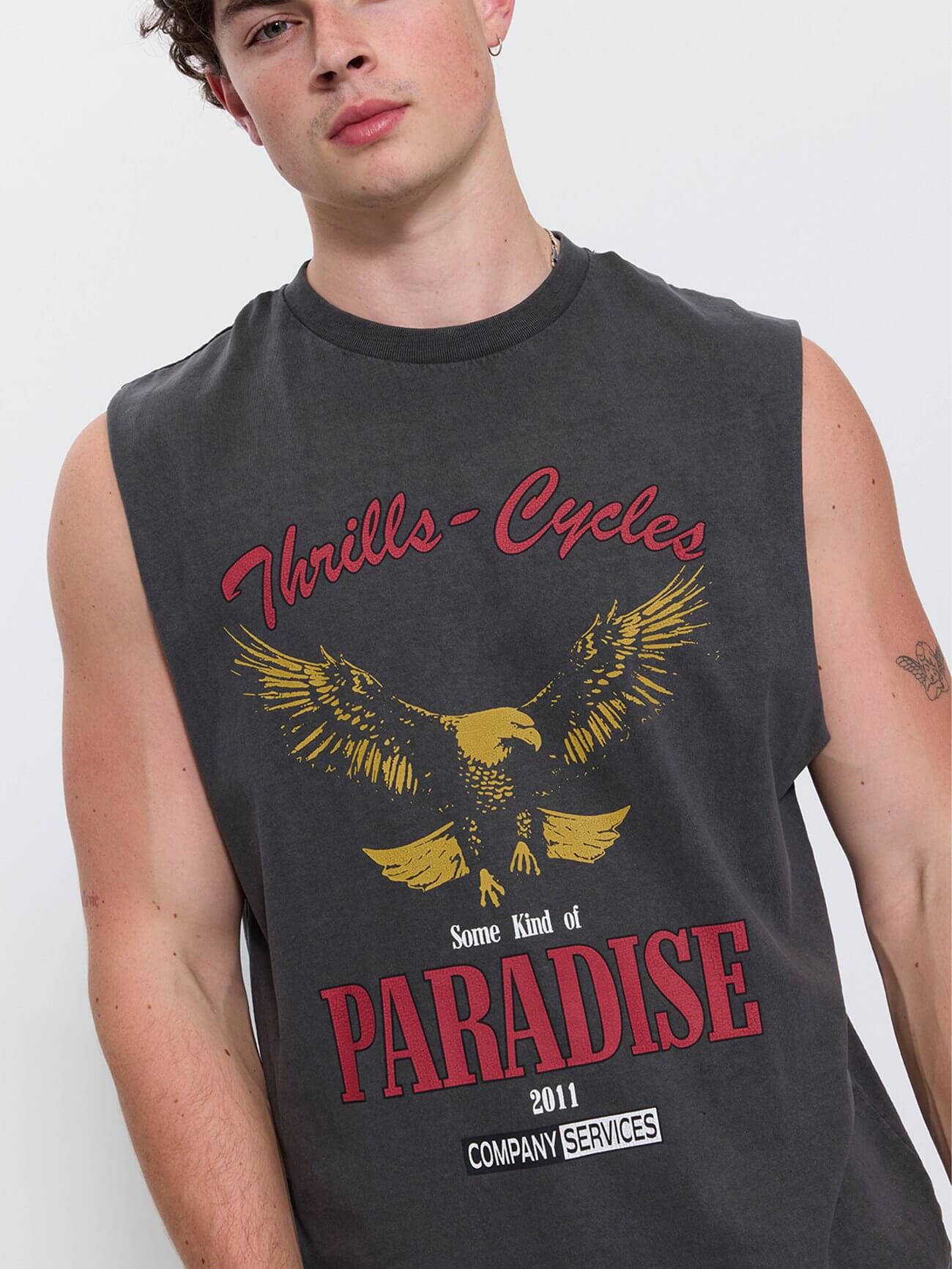 Get the Horns Merch Fit Muscle Tee - Merch Black XS