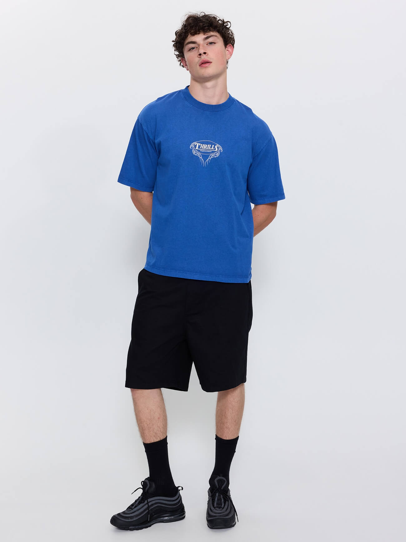 Double Trouble Box Crop Tee - Royale XS