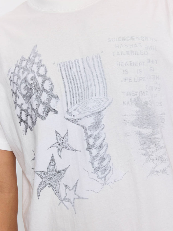 Heat is Life Merch Fit Cropped Tee - Dirty White XS