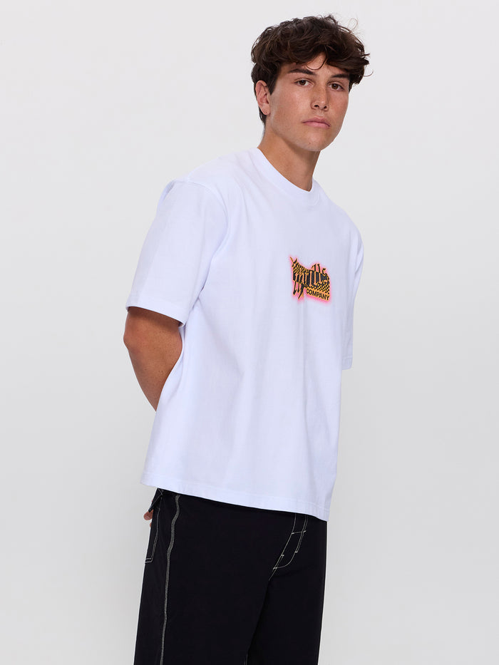 Can You Feel It Box Crop Tee - White XS