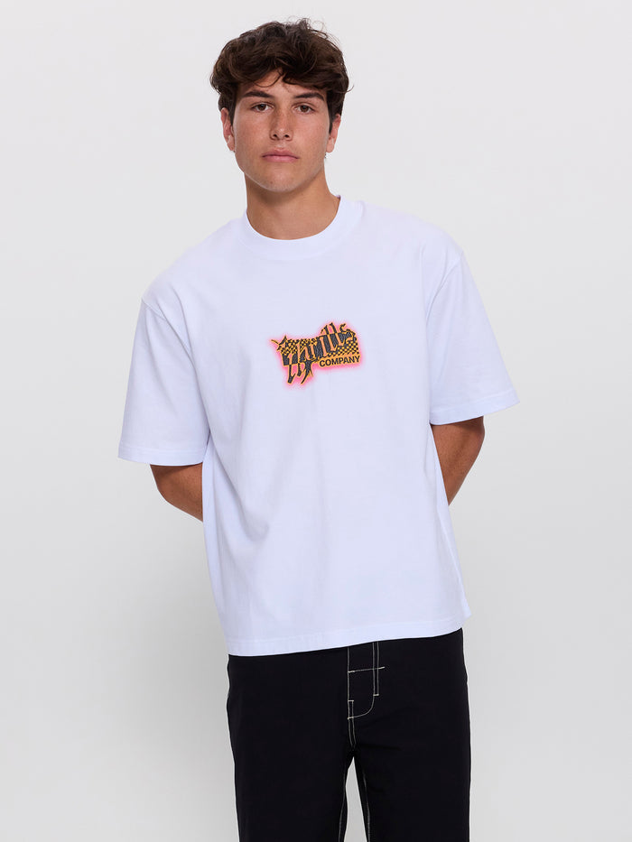 Can You Feel It Box Crop Tee - White XS