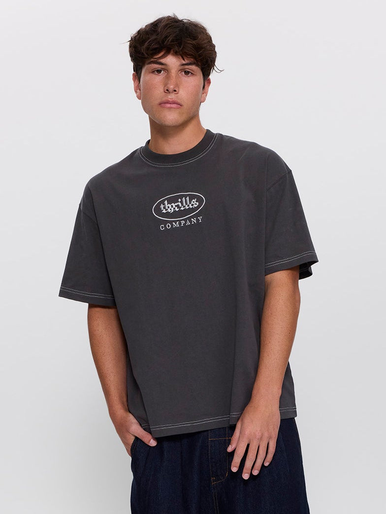 Disjointed Box Fit Oversize Tee - Dark Merch Black XS