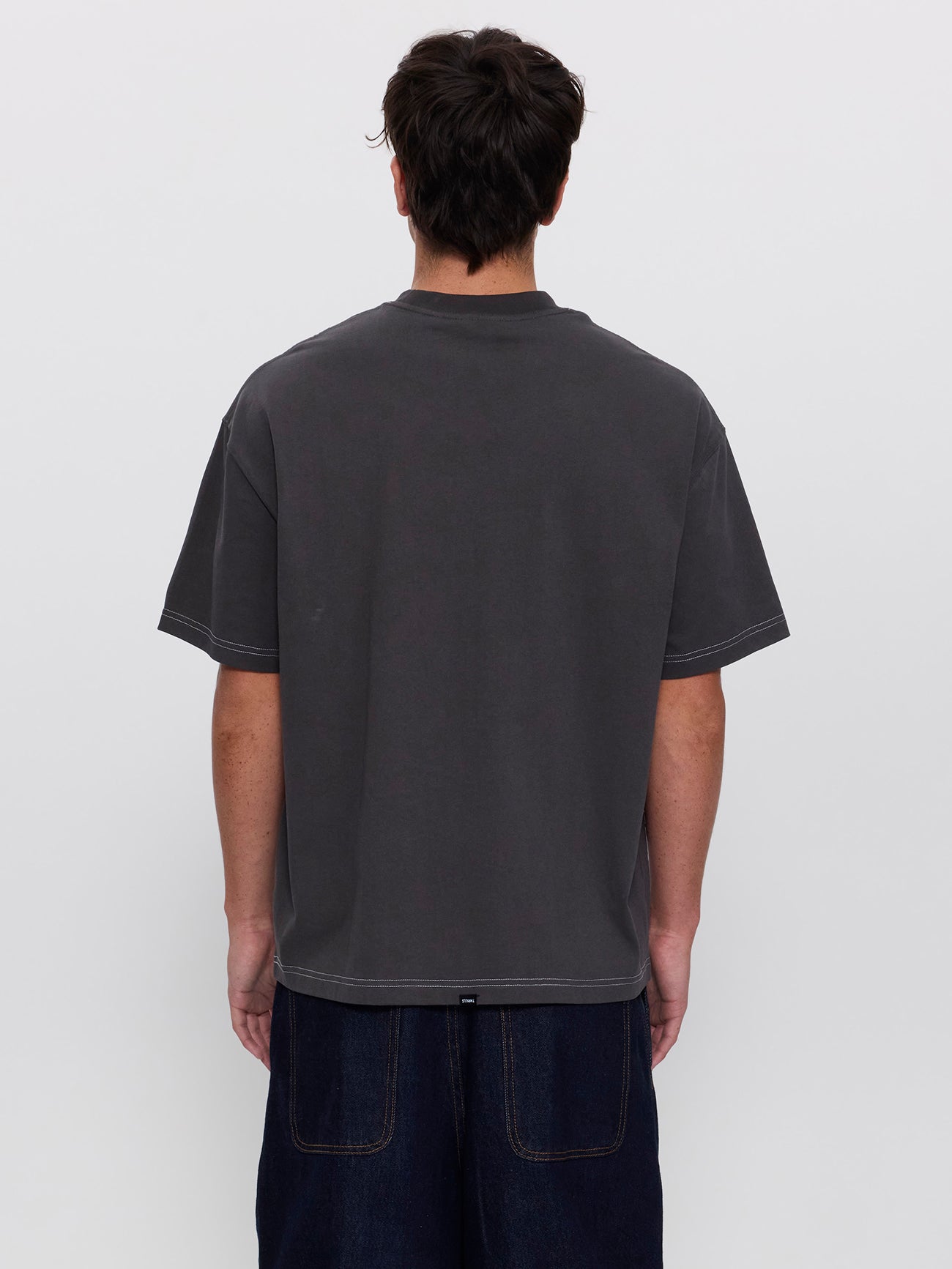 Disjointed Box Fit Oversize Tee - Dark Merch Black XS