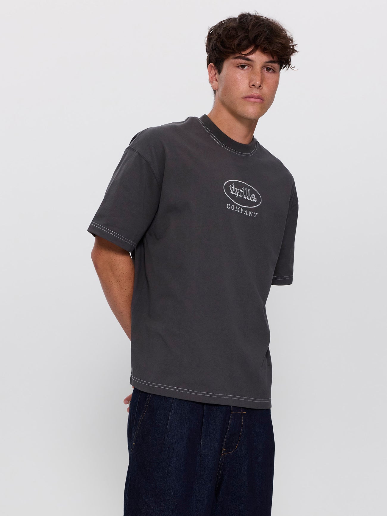 Disjointed Box Fit Oversize Tee - Dark Merch Black XS