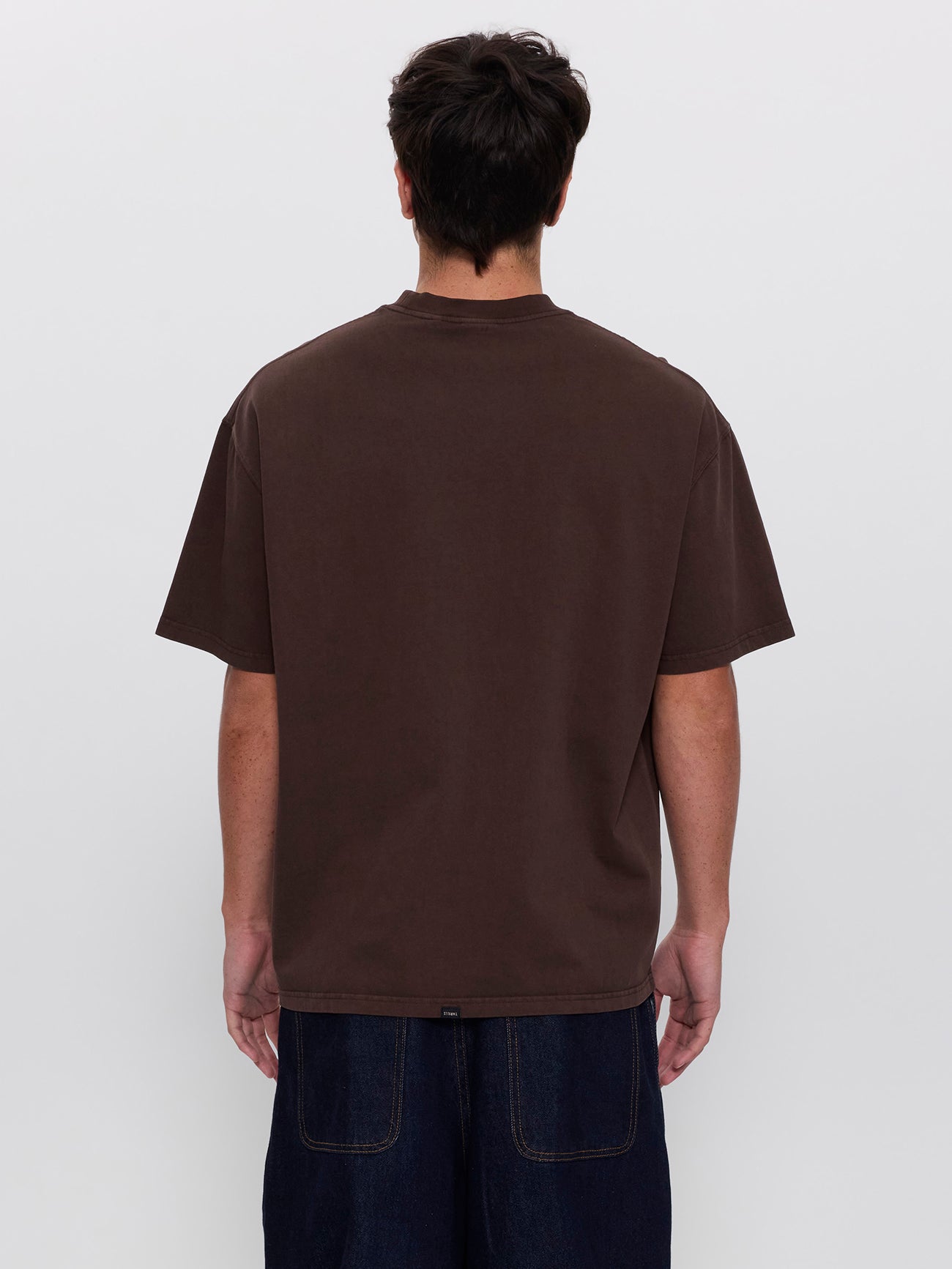 Thrills Service Heavy Weight Box Fit Oversize Tee - Postal Brown XS